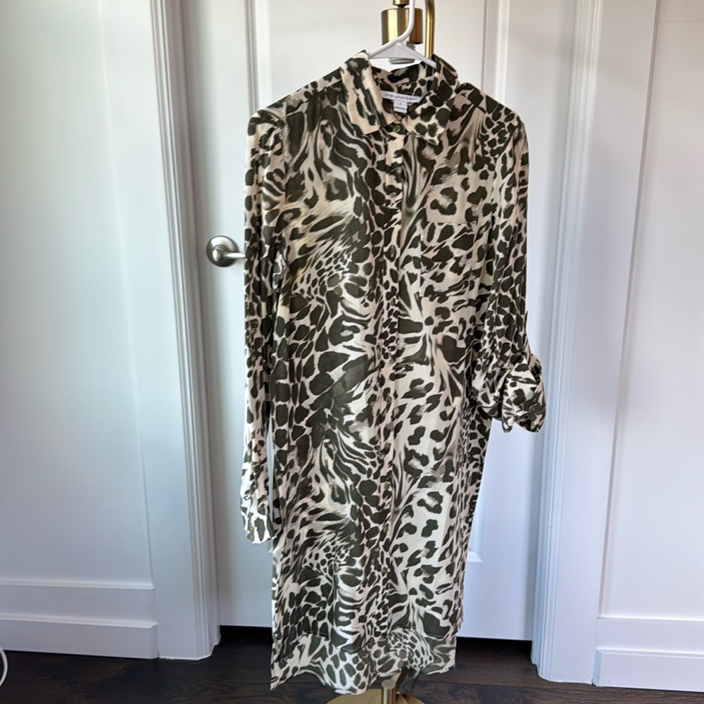 Diane Von Furstenberg Silk Prita Animal Print Dress size 6
